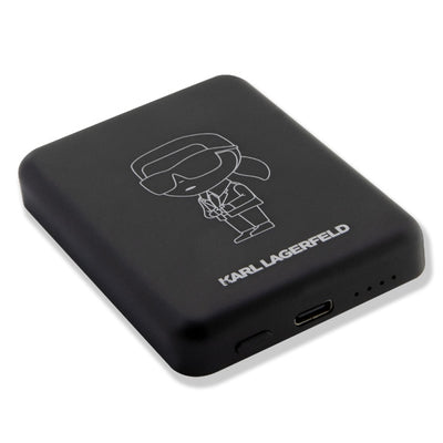 Karl Lagerfeld Ikonik MagSafe 5W 3000mAh Inductive Power Bank - Black
