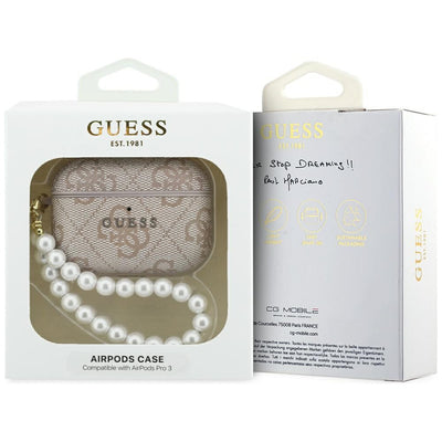 Guess 4G Pearl Strap Case for AirPods Pro 3 - Pink