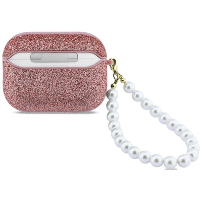 Guess Glitter Pearl Strap Case for AirPods Pro 3 - Pink