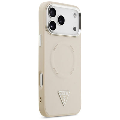Guess Triangle Logo MagSafe Case for iPhone 17 Pro - Beige