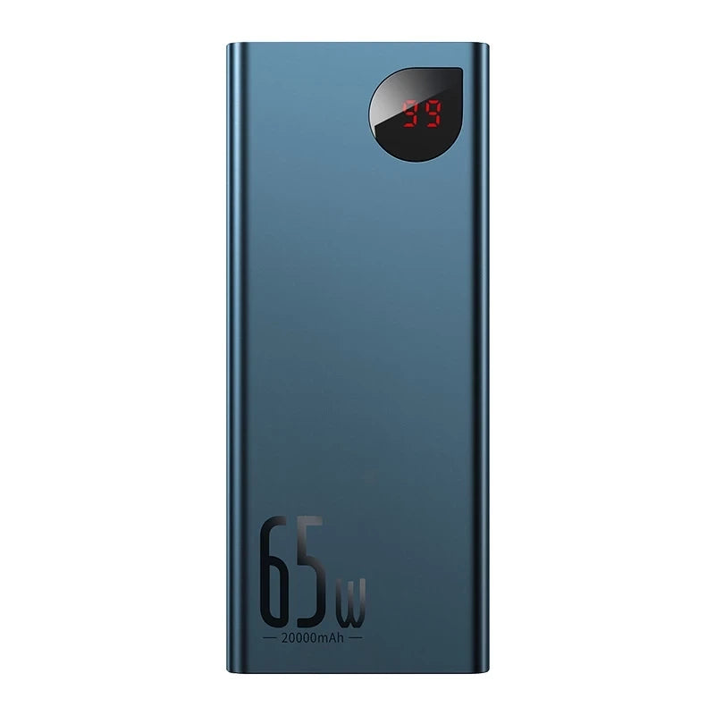 Powerbank Baseus Adaman Metal 20000mAh PD QC 3.0 65W 2xUSB + USB-C + micro USB (Blue) - Product Image 1