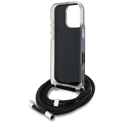 Karl Lagerfeld IML Crossbody Karl&Choupette Head Case for iPhone 16 Pro Max - Black