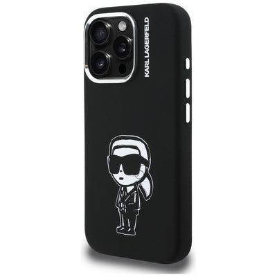 Karl Lagerfeld Silicone Karl Sketch MagSafe Case for iPhone 16 Pro - Black