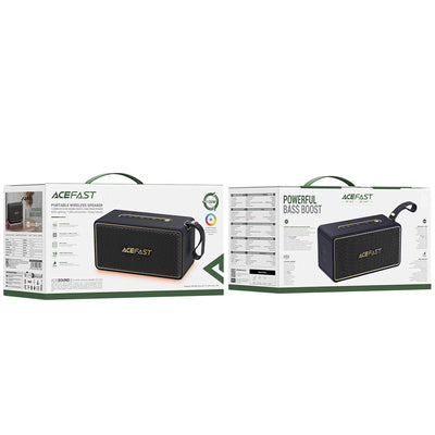 Acefast K3 Ultra Wireless Speaker with RGB Backlight Bluetooth 5.4 - Black