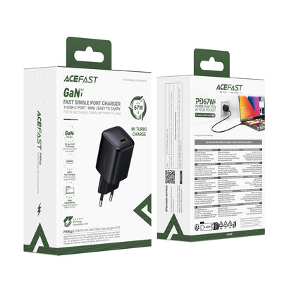 Acefast A134 67W GaN USB-C Wall Charger - Black