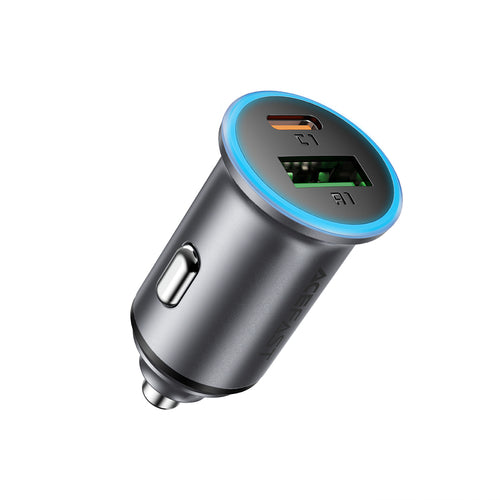 Acefast B15 65W USB-A + USB-C Car Charger - Gray