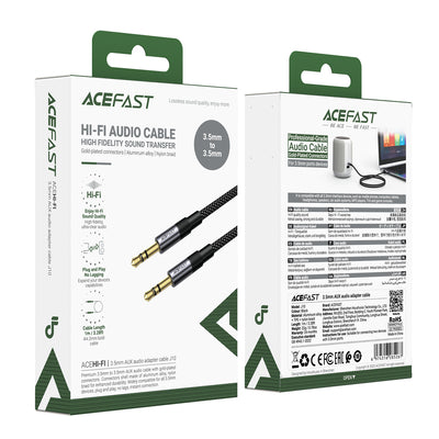 Acefast J10 AUX cable mini jack 3.5mm 1m - black
