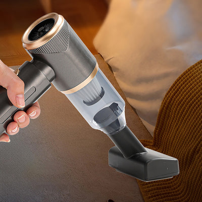 Mini Foldable Handheld Car Vacuum Cleaner with Blower Function - Black — Hurtel