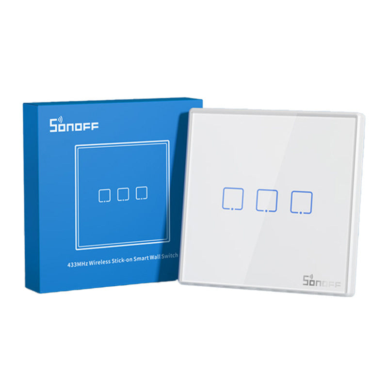 Smart Wireless Wall Switch Sonoff T2EU3C-RF 433MHz (3-channel) - Product Image 3