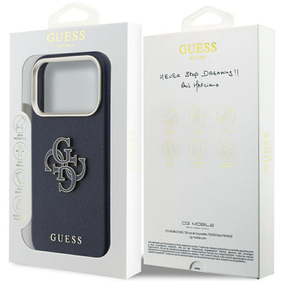 Guess FW Resin Logo Case for iPhone 17 Pro - Blue
