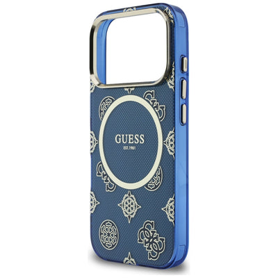 Guess IML Peony Dot MagSafe Case for iPhone 17 Pro - Blue