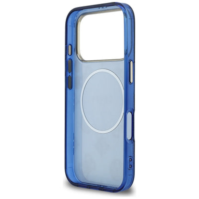 Guess IML Peony Dot MagSafe Case for iPhone 17 Pro - Blue