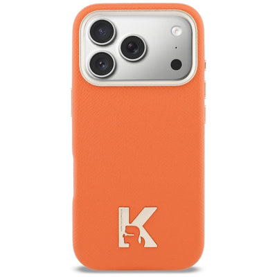 Karl Lagerfeld Karl Head Logo MagSafe Case for iPhone 17 Pro - Orange