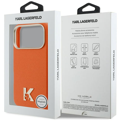 Karl Lagerfeld Karl Head Logo MagSafe Case for iPhone 17 Pro - Orange