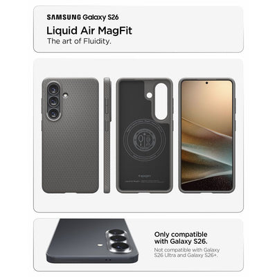 Spigen Liquid Air Mag MagSafe Case for Samsung Galaxy S26 - Gray