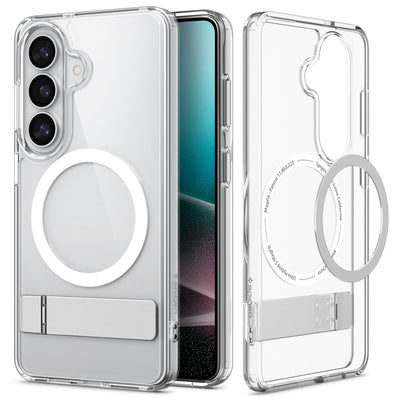 Spigen Ultra Hybrid S Mag MagSafe Case for Samsung Galaxy S26 - Clear and White