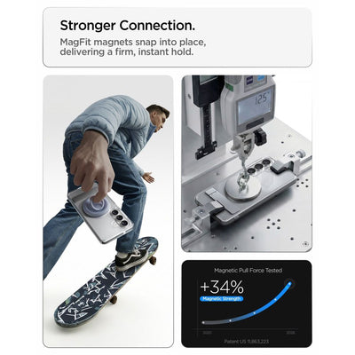 Spigen Ultra Hybrid S Mag MagSafe Case for Samsung Galaxy S26+ - Clear and White