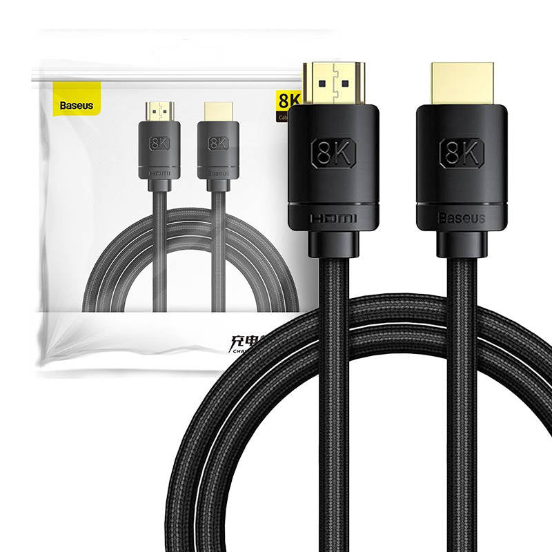 Baseus High Definition Series HDMI 2.1 cable, 8K 60Hz, 3D, HDR, 48Gbps, 3m (black) - Product Image 1