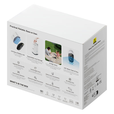 Baseus Security N1 2K Outdoor Camera Set 3x Camera + Base Station - White