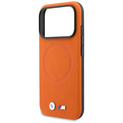 BMW M FW Metal Logo MagSafe Case for iPhone 17 Pro - Orange