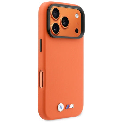 BMW M Metal Logo MagSafe Case for iPhone 17 Pro - Orange