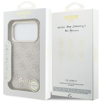 Guess 4G Script MagSafe Case for iPhone 17 Pro Max - Pink