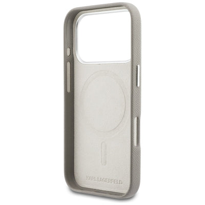Karl Lagerfeld Karl Head Logo MagSafe Case for iPhone 17 Pro - Gray