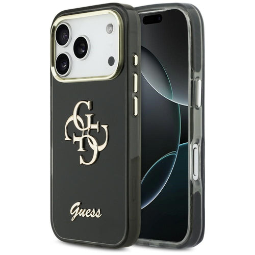 Guess IML 4G Script Metal case for iPhone 17 Pro - black