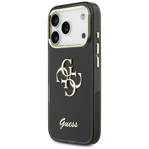 Guess IML 4G Script Metal case for iPhone 17 Pro - black