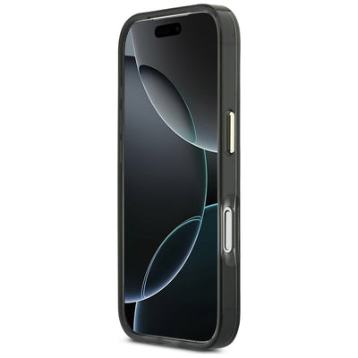 Guess IML 4G Script Metal case for iPhone 17 Pro - black
