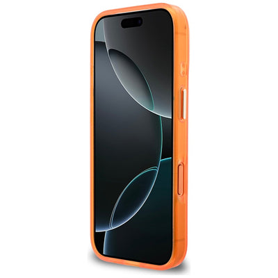 Guess IML 4G Script Metal Case for iPhone 17 Pro - Orange