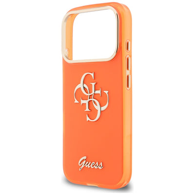 Guess IML 4G Script Metal Case for iPhone 17 Pro - Orange