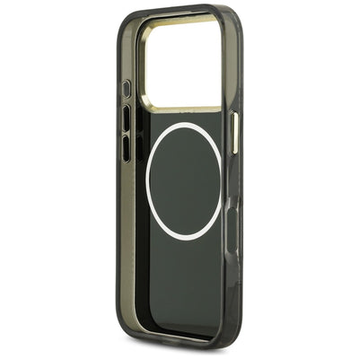 Guess IML Peony Dot MagSafe Case for iPhone 17 Pro - Black