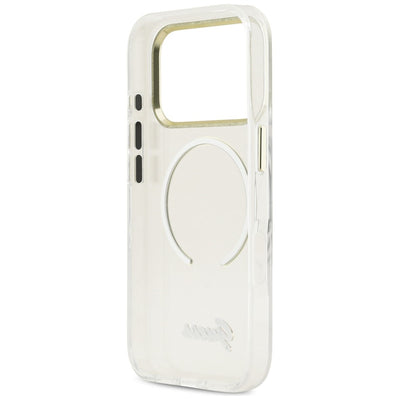 Guess IML Script Metal MagSafe Case for iPhone 17 Pro Max - Clear