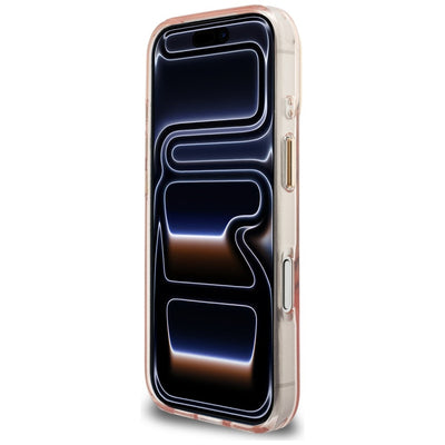 Guess IML Script Metal MagSafe Case for iPhone 17 Pro - Pink