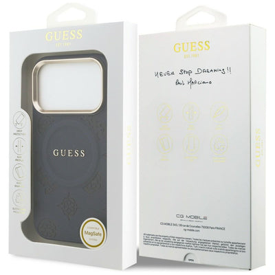 Guess Peony Hot Stamp MagSafe Case for iPhone 17 Pro - Blue