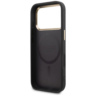 Guess Perforated 4G MagSafe case for iPhone 17 Pro - black