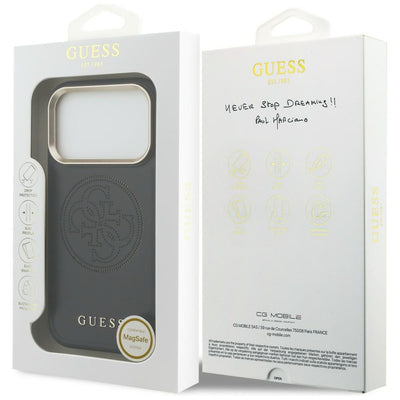 Guess Perforated 4G MagSafe case for iPhone 17 Pro - black