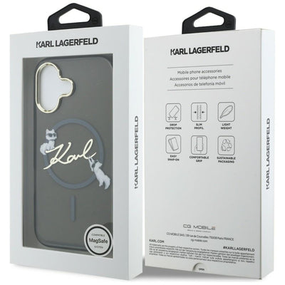 Karl Lagerfeld IML Choupettes Karl Script Logo MagSafe iPhone 17 Case - Black