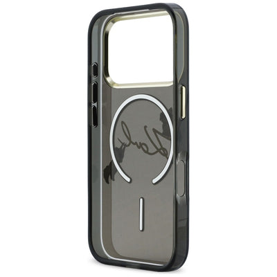 Karl Lagerfeld IML Choupettes Karl Script Logo MagSafe Case for iPhone 17 Pro Max - Black