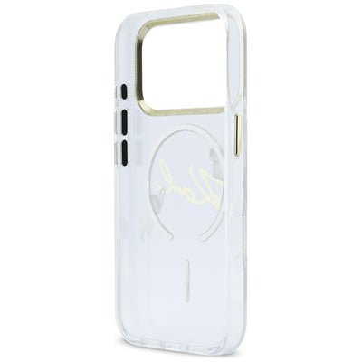 Karl Lagerfeld IML Choupettes Karl Script Logo MagSafe Case for iPhone 17 Pro Max - Clear