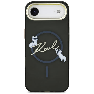Karl Lagerfeld IML Choupettes Karl Script Logo MagSafe iPhone Air Case - Black