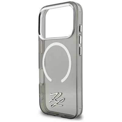 Karl Lagerfeld IML KL Script Logo MagSafe Case for iPhone 17 Pro - Black