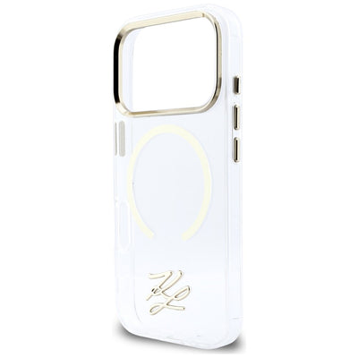 Karl Lagerfeld IML KL Script Logo MagSafe Case for iPhone 17 Pro Max - Clear