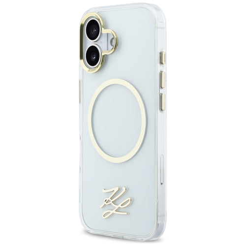 Karl Lagerfeld IML KL Script Logo MagSafe Case for iPhone 17 - Transparent