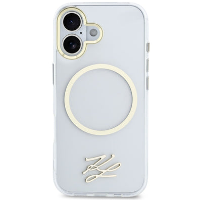 Karl Lagerfeld IML KL Script Logo MagSafe Case for iPhone 17 - Transparent