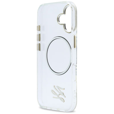 Karl Lagerfeld IML KL Script Logo MagSafe Case for iPhone 17 - Transparent
