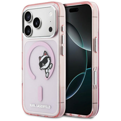 Karl Lagerfeld IML Peekaboo MagSafe Case for iPhone 17 Pro Max - Pink