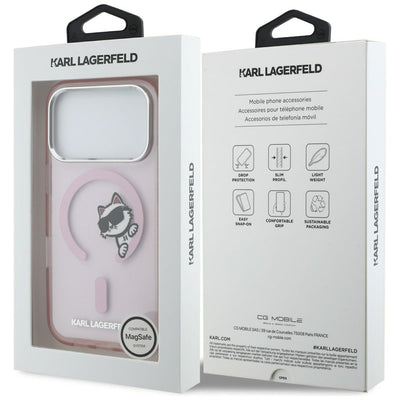 Karl Lagerfeld IML Peekaboo MagSafe Case for iPhone 17 Pro Max - Pink