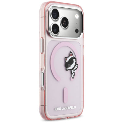 Karl Lagerfeld IML Peekaboo MagSafe Case for iPhone 17 Pro - Pink